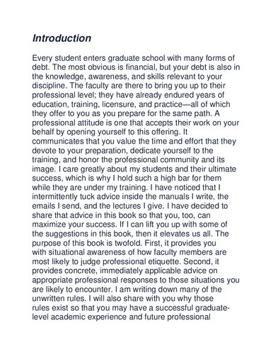 ﻿قوانین نانوشته آداب حرفه ای: ایجاد شهرت مثبت در مدرسه تحصیلات تکمیلی