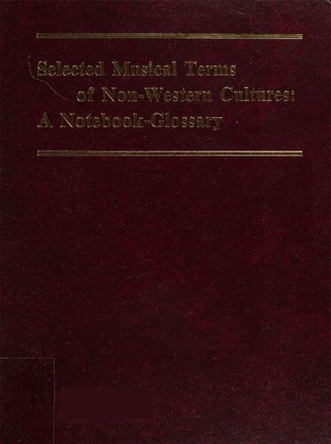 ﻿منتخب اصطلاحات موسیقی فرهنگ های غیر غربی: یک دفترچه-واژه نامه