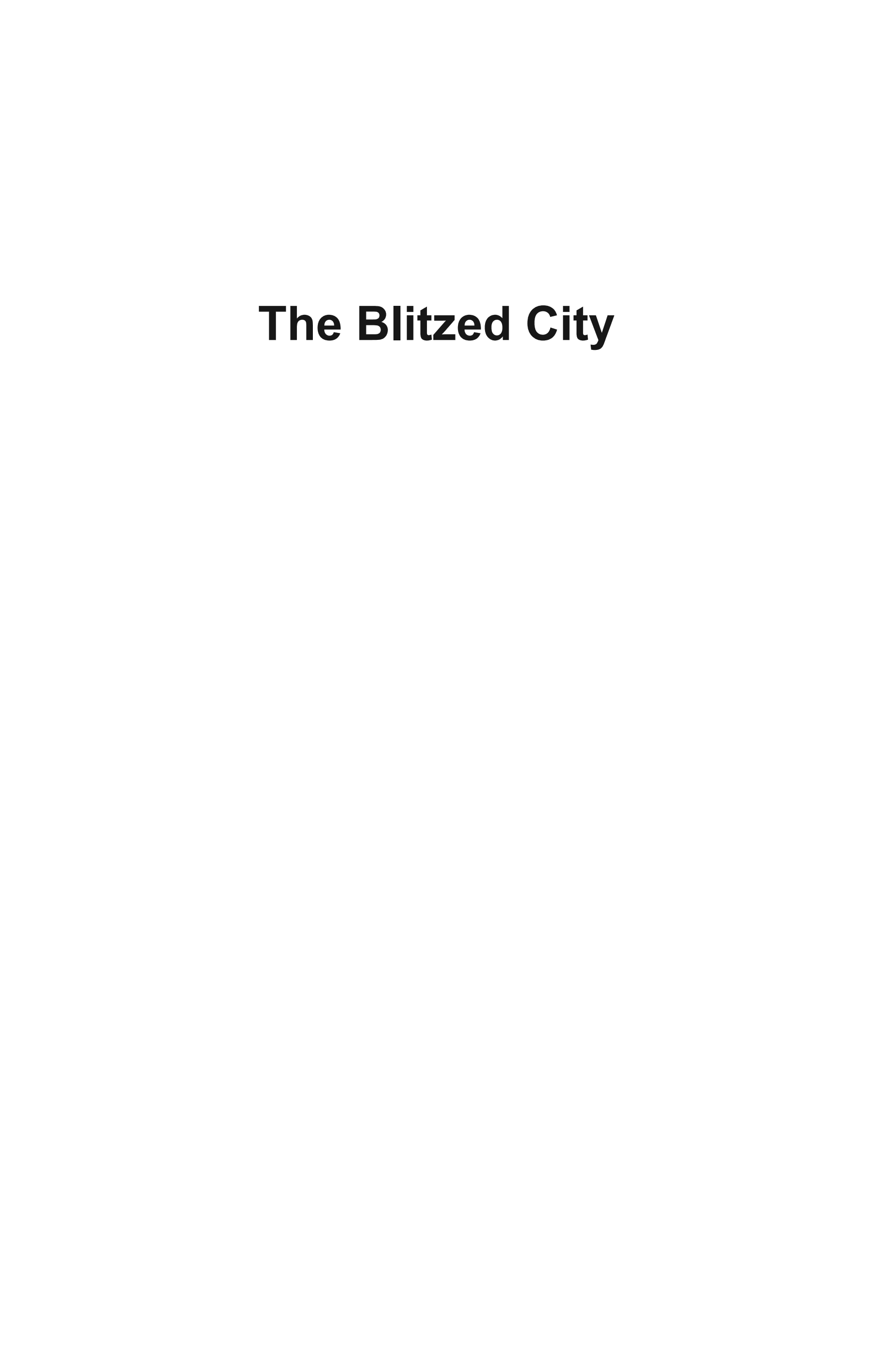 ﻿شهر Blitzed: The Destruction of Coventry، 1940