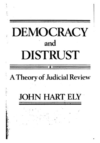 ﻿دموکراسی و بی اعتمادی: نظریه بازنگری قضایی