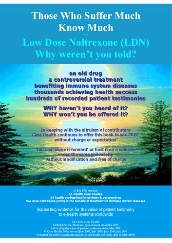 ﻿طب صادق - کسانی که خیلی رنج می برند چیزهای زیادی می دانند - دوز کم نالترکسون (LDN) - چرا در مورد LDN به شما گفته نشد؟ جولیا شوپیک