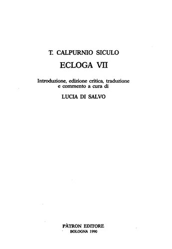 ﻿T. Calpurnius Siculus، Ecloga VII