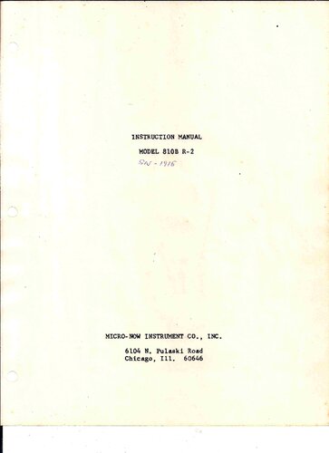 ﻿راهنمای دستورالعمل MicroNow 810Br R-2