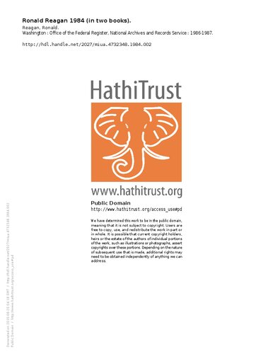﻿رونالد ریگان 1984 (در دو کتاب).