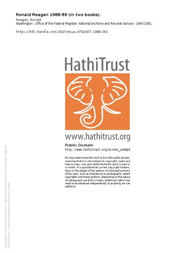 ﻿رونالد ریگان 1988-89 (در دو کتاب).