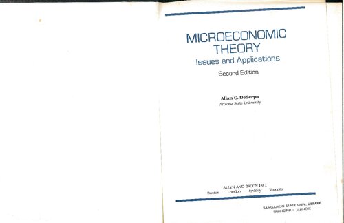 ﻿نظریه اقتصاد خرد: مسائل و کاربردها