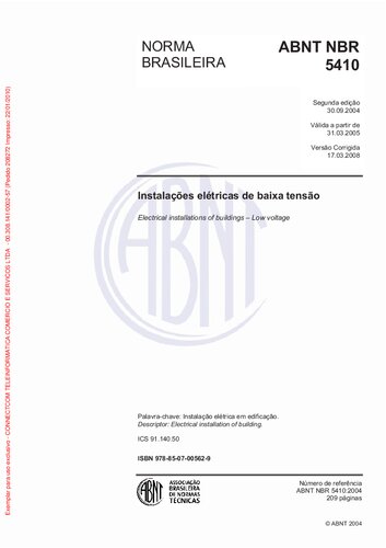 ﻿ABNT NBR 5410: تاسیسات برق فشار ضعیف