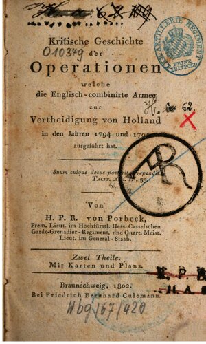 ﻿تاریخچه حیاتی عملیات انجام شده توسط ارتش ترکیبی انگلیس در دفاع از هلند در سال های 1794 و 1795