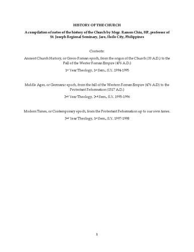 ﻿تاریخ کلیسای کاتولیک