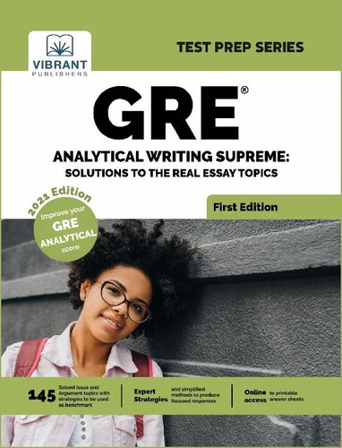 ﻿GRE Analytical Writing Supreme: Solutions to Real Essay Topics
