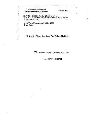 ﻿عناصر معماری روی گلدان های یونانی قبل از 400 سال قبل از میلاد
