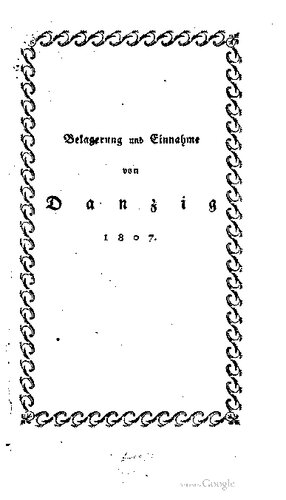 ﻿محاصره و تسخیر Danzig 1807