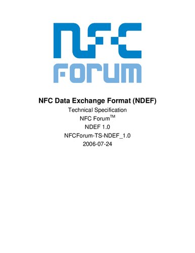﻿مشخصات فنی فرمت تبادل داده NFC (NDEF).