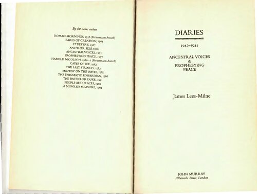 ﻿خاطرات 1942-1945: صداهای اجدادی و پیشگویی صلح