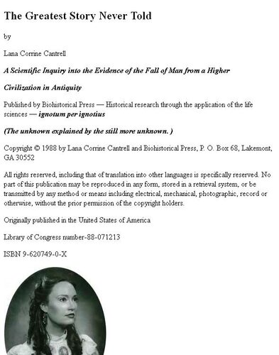 ﻿بزرگترین داستان هرگز گفته نشد. تحقیق علمی در مورد شواهد سقوط انسان