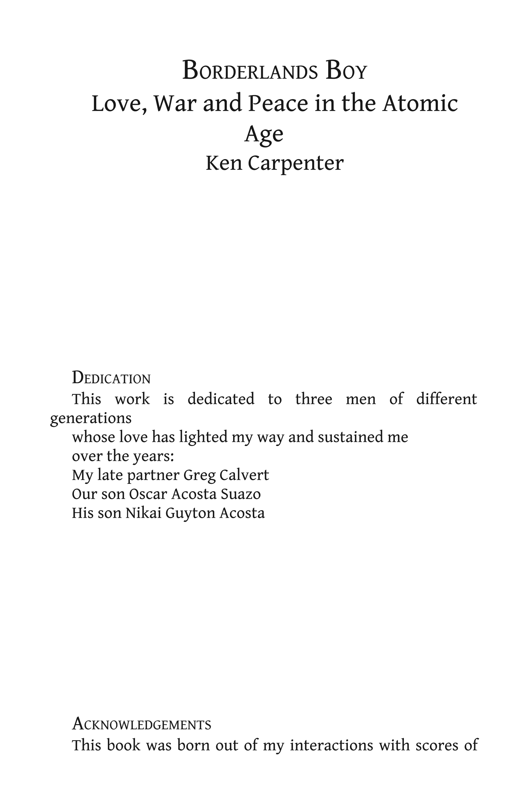 ﻿Borderlands Boy: عشق، جنگ و صلح در عصر اتمی