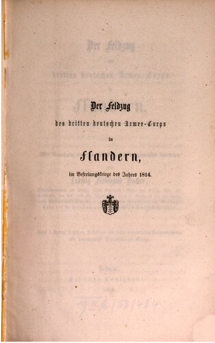 ﻿لشکرکشی سپاه سوم ارتش آلمان در فلاندر در طول جنگ آزادیبخش در سال 1814