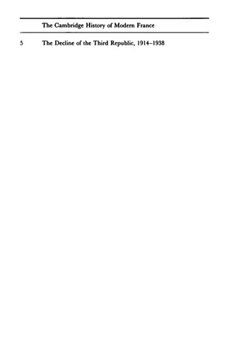 ﻿زوال جمهوری سوم، 1914-1938