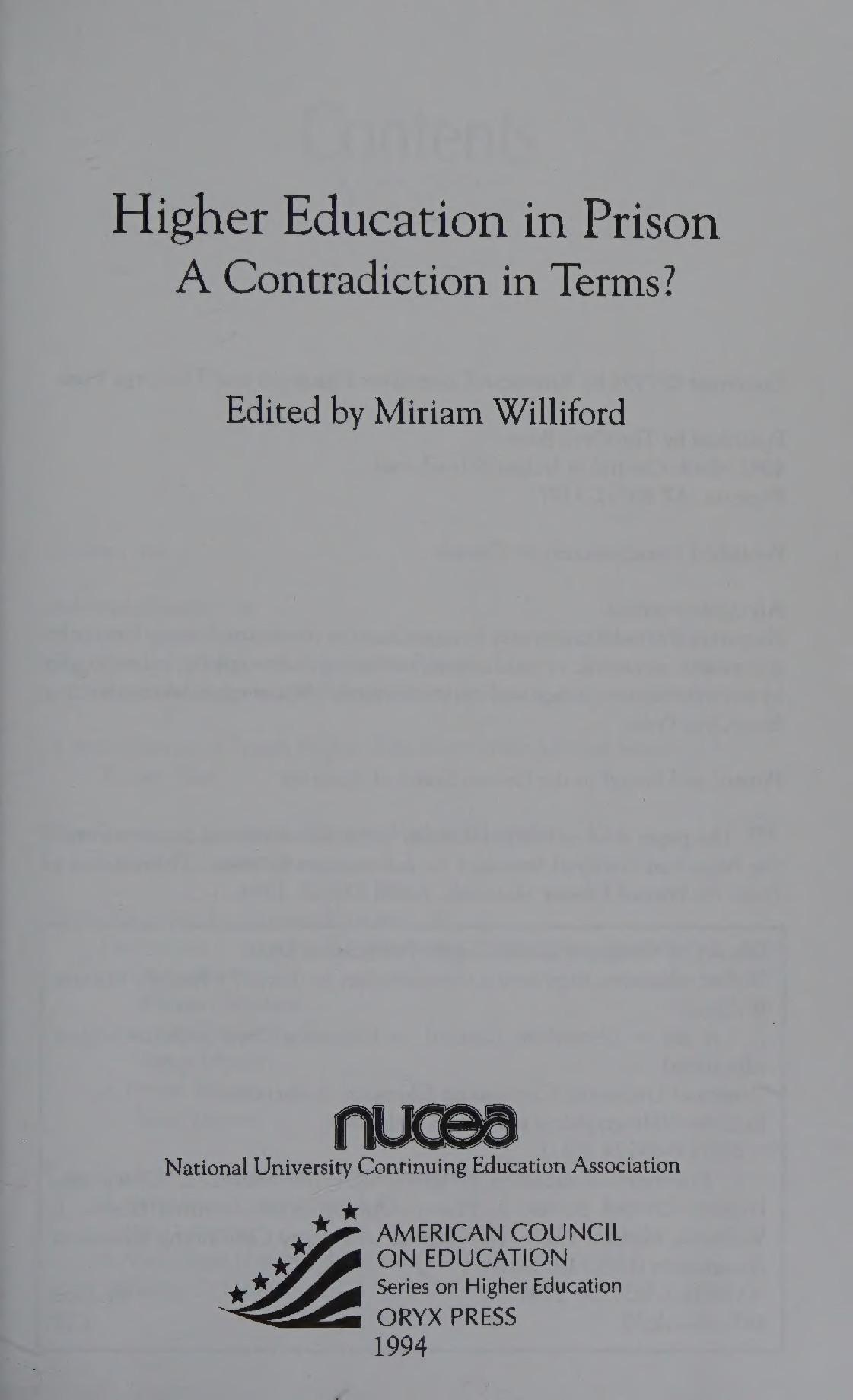 ﻿آموزش عالی در زندان: تناقض در اصطلاح؟