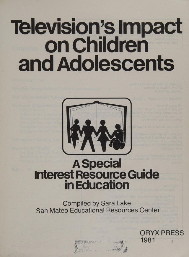 ﻿تأثیر تلویزیون بر کودکان و نوجوانان: راهنمای منبع علاقه ویژه در آموزش