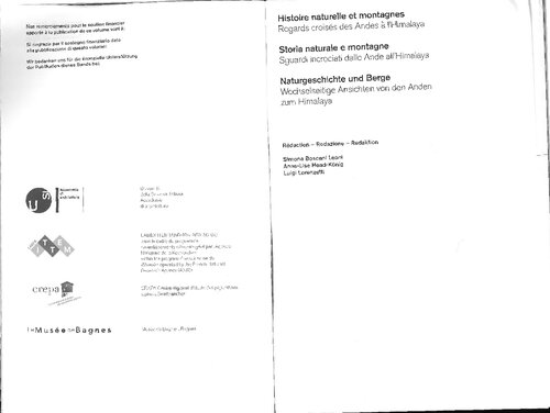 ﻿Histoire Naturallle et Montagnes: با احترام Croisés des andes à l’Himalaya - Storia naturale e Montagne: Sguardi ancociati dalle andde allhimalaya - تاریخ طبیعی و کوه ها: منظره های متقابل از آندز تا هیمالیایا
