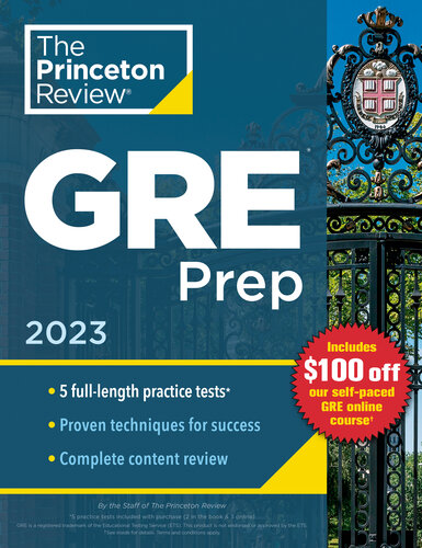﻿Princeton Review GRE Prep، 2023: 5 تست تمرین + مرور و تکنیک ها + ویژگی های آنلاین