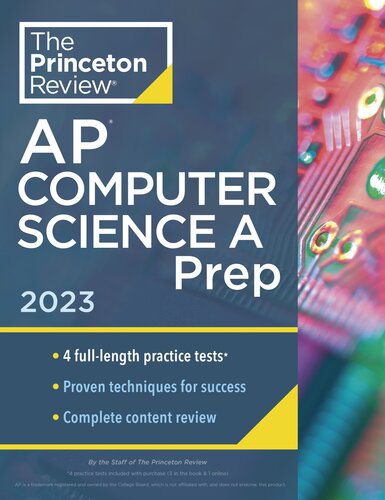 ﻿Princeton Review AP Computer Science A Prep, 2023: 4 تست تمرینی استراتژی های بررسی کامل محتوا