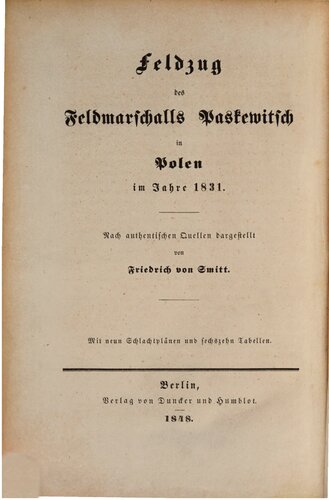 ﻿تاریخچه قیام و جنگ لهستان در 1830 و 1831 / مبارزات انتخاباتی فیلد مارشال پاسکویچ در لهستان در سال 1831