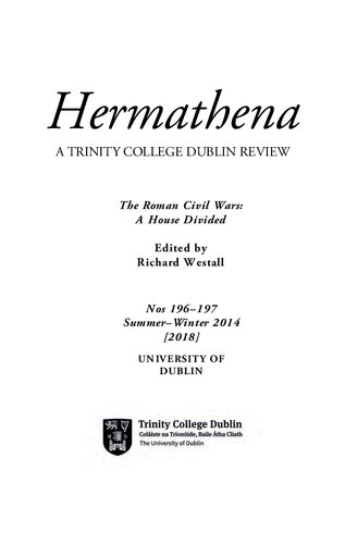 ﻿جنگ های داخلی روم: خانه ای تقسیم شده