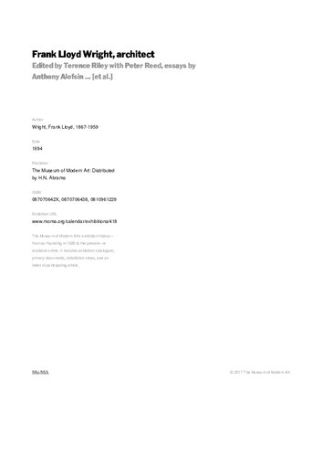 ﻿فرانک لوید رایت، معمار