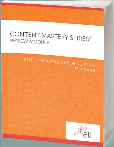 ﻿RN Pharmacology for Nursing REVIEW MODULE EDITION 8.0