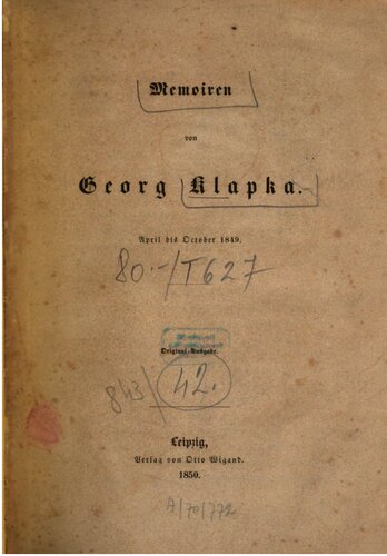 ﻿خاطرات آوریل تا اکتبر 1849