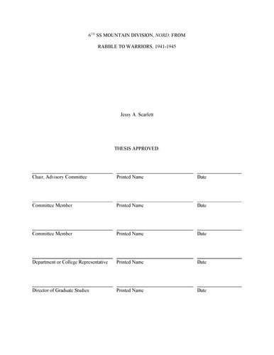 ﻿ششمین لشکر کوهستان اس اس نورد از رابل تا جنگجویان 1941-1945