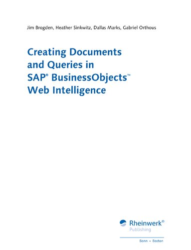 ﻿ایجاد اسناد و پرس و جو در SAP BusinessObjects Web Intelligence