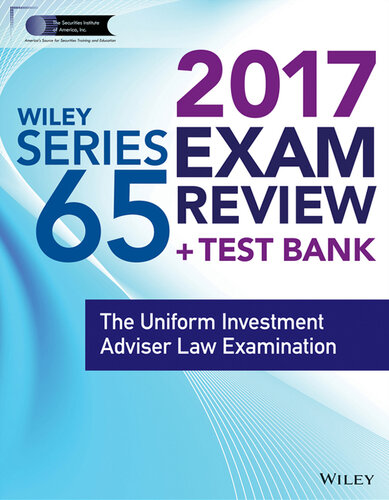 ﻿بررسی آزمون Wiley Finra Series 65 2017: The Uniform Investment Adviser Law Examination