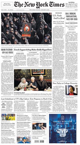 ﻿نیویورک تایمز (5 ژانویه 2016)