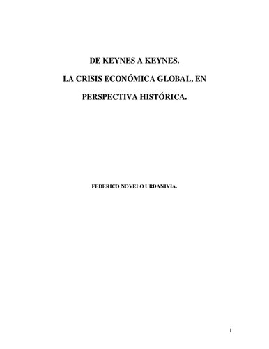 ﻿از کینز تا کینز. بحران اقتصادی جهانی از منظر تاریخی