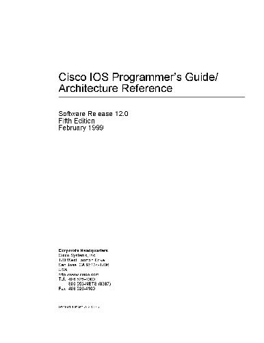 راهنمای / برنامه معماری برنامه نویس Cisco IOS