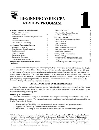 ﻿بررسی آزمون وایلی CPA، 2001: قانون تجارت و مسئولیت های حرفه ای