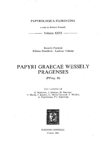 ﻿Papyri graecae Wessely Pragenses (PPrag. II)