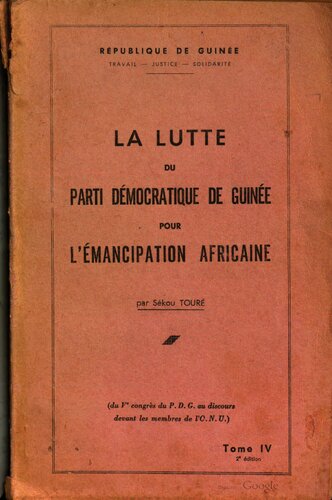 ﻿مبارزه حزب دموکرات گینه برای رهایی آفریقا (از کنگره پنجم مدیرعامل تا سخنرانی در برابر اعضای سازمان ملل)