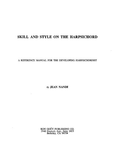 ﻿مهارت و سبک در هارپسیکورد