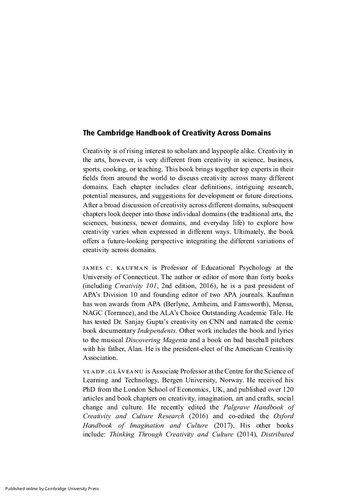 ﻿کتاب کمبریج خلاقیت در دامنه ها