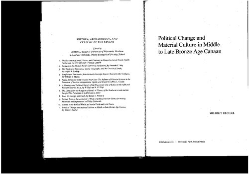 ﻿تغییرات سیاسی و فرهنگ مادی در کنعان عصر مفرغ میانه تا اواخر
