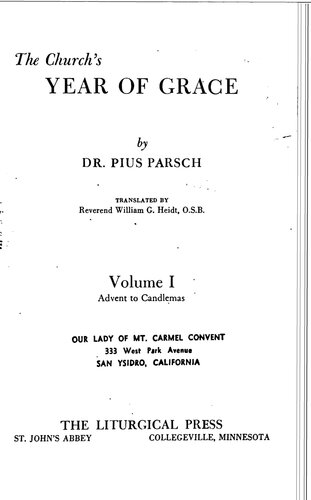 ﻿سال فیض کلیسا. جلد اول. ظهور به شمع