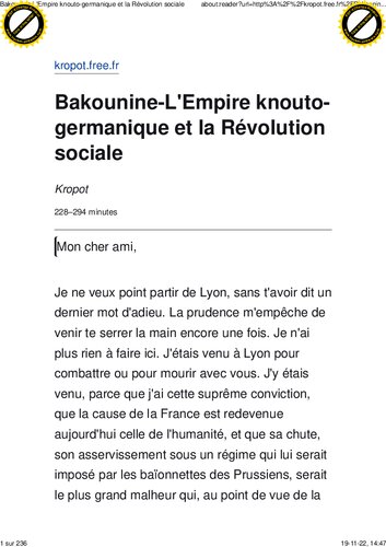 ﻿باکونین، امپراتوری کنوتو-ژرمنی و انقلاب اجتماعی