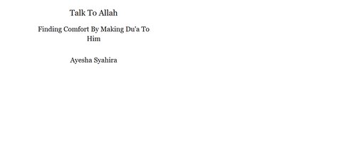 ﻿با خدا صحبت کن: با دعا کردن به او آرامش پیدا کنیم