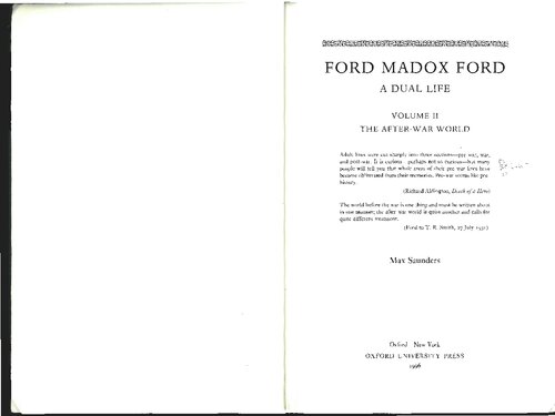 ﻿Ford Madox Ford: A Dual Life Vol.2
