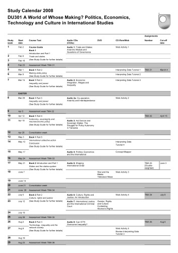 ﻿تقویم مطالعاتی 2008