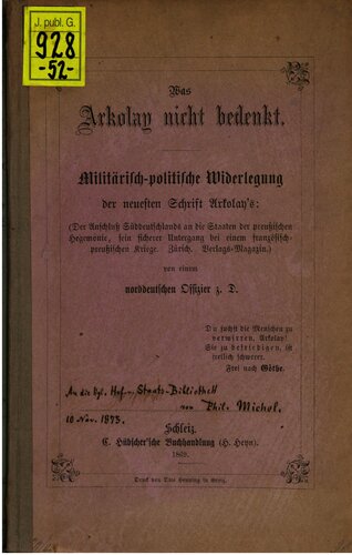 ﻿چیزی که آرکولای در نظر نمی گیرد. تکذیب نظامی-سیاسی آخرین نوشته آرکولای
